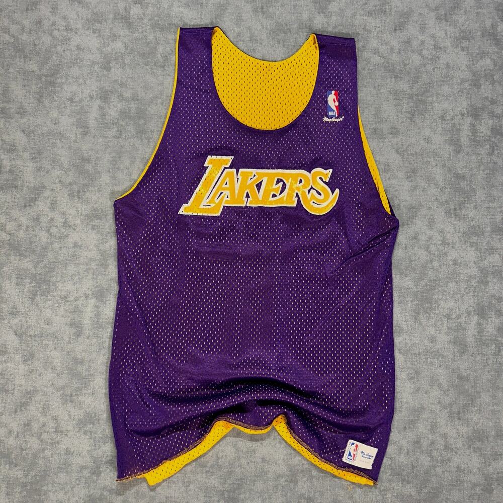 VTG 80s Los Angeles Lakers MacGregor Sand-Knit showtime era blank jersey mens L